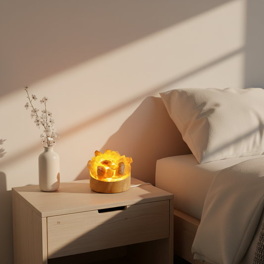 Mini Healing Crystal Gemstone Quartz Light Ambient Light ,Night Light