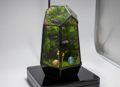 Mushroom Fairies Preserved Moss Terrarium Home Decor Centerpiece