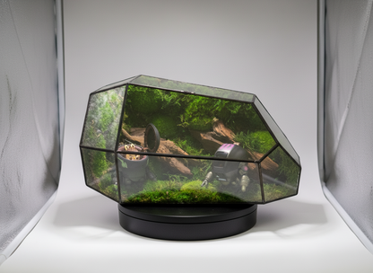 Labubu Ma.k. Robots in Forest Preserved Moss Terrarium