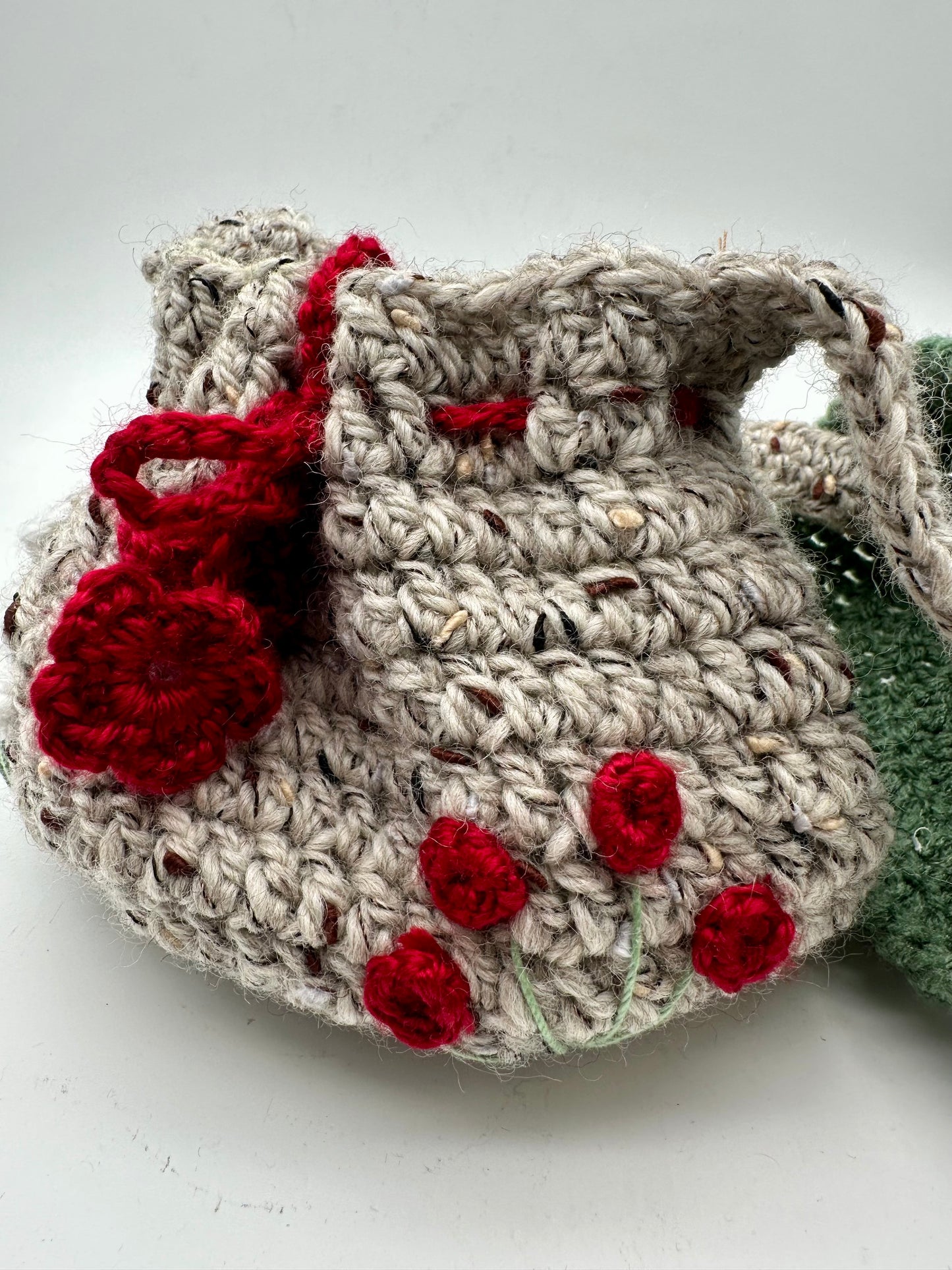 Crochet Mushroom Crossbody Bag --- Handmade in California