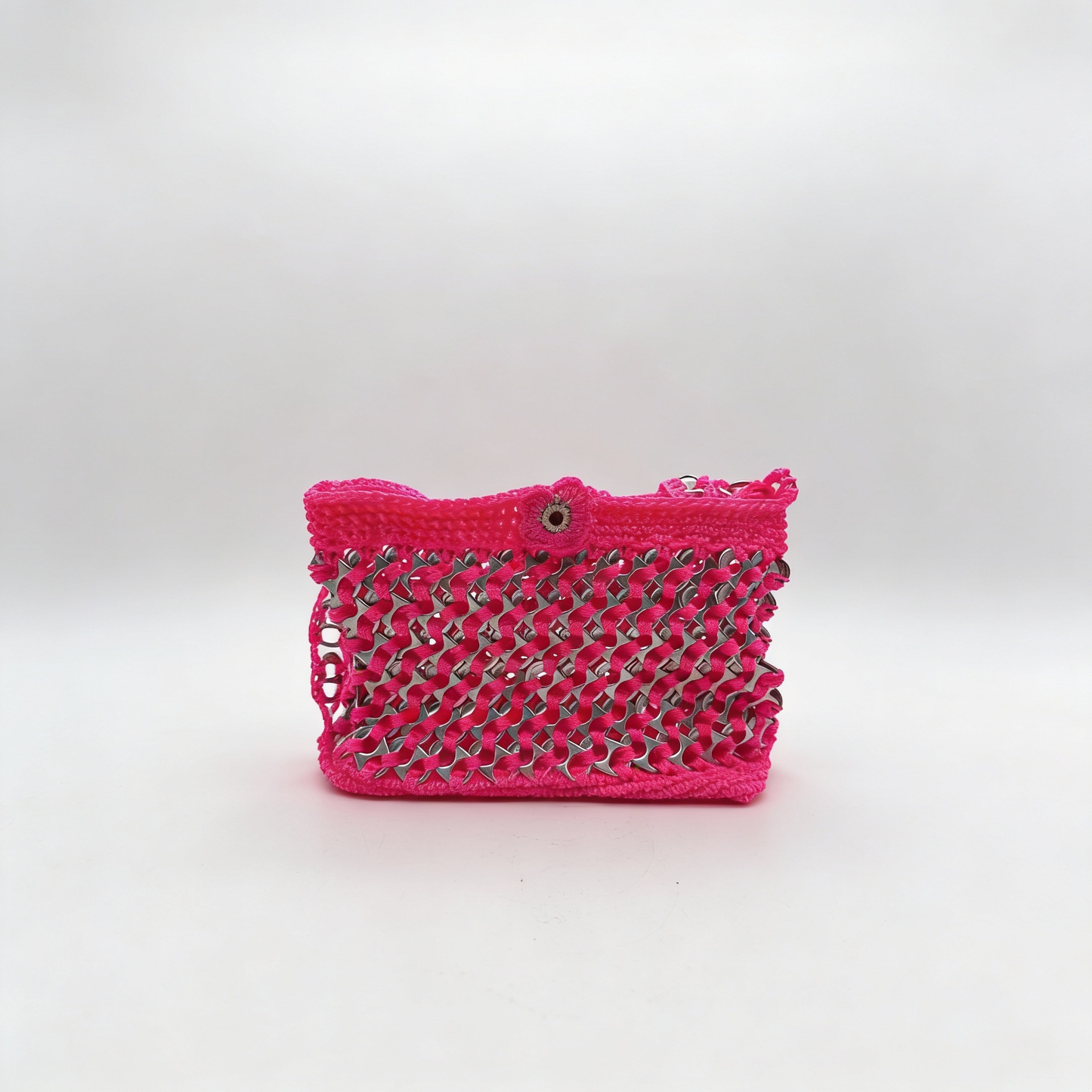 Upcycled Soda Pop Tab Crochet Crossbody Bag --- Handmade in California