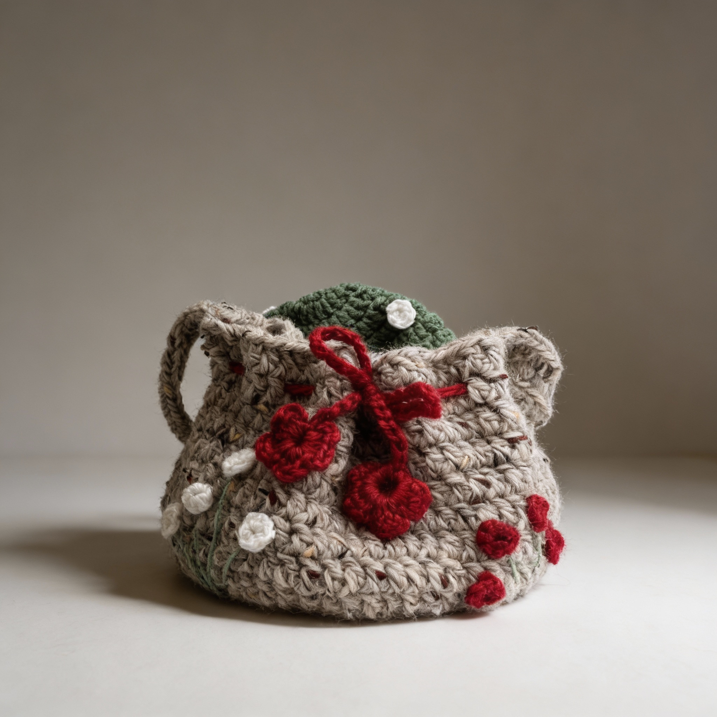 Crochet Mushroom Crossbody Bag --- Handmade in California