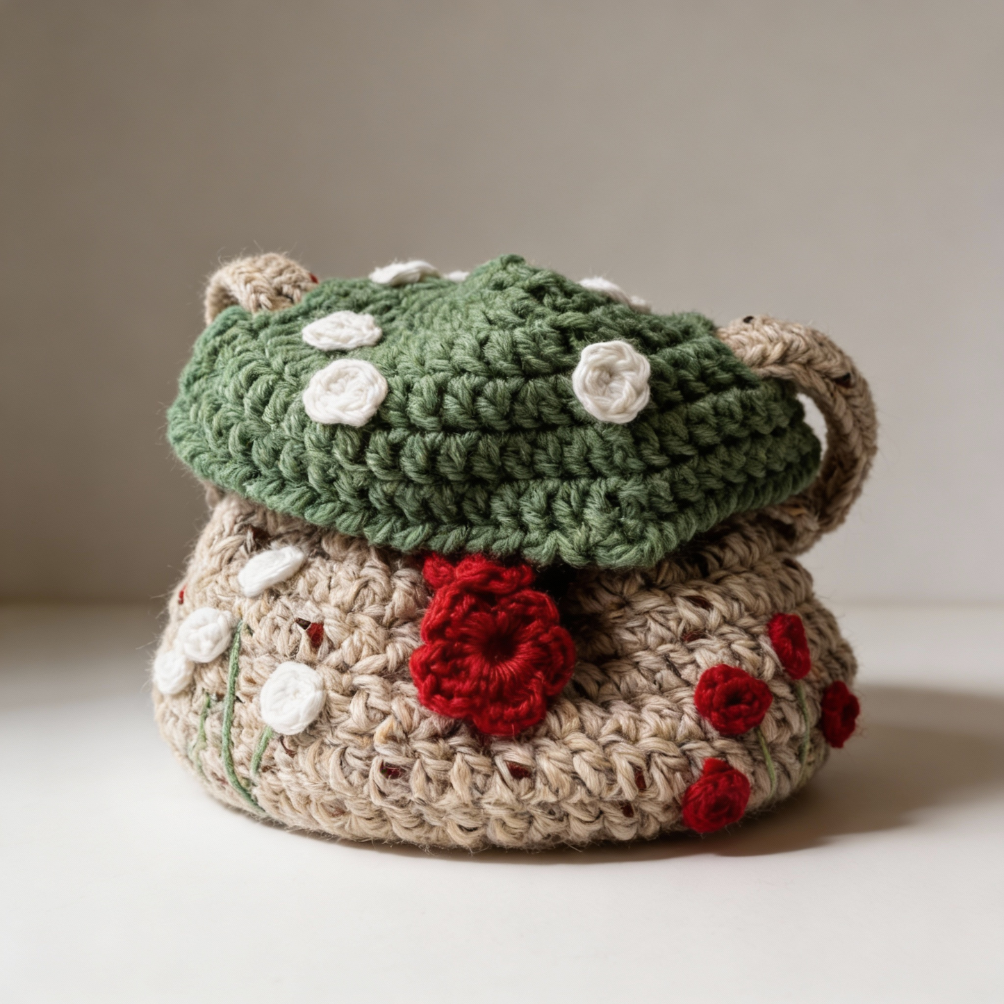Crochet Mushroom Crossbody Bag --- Handmade in California