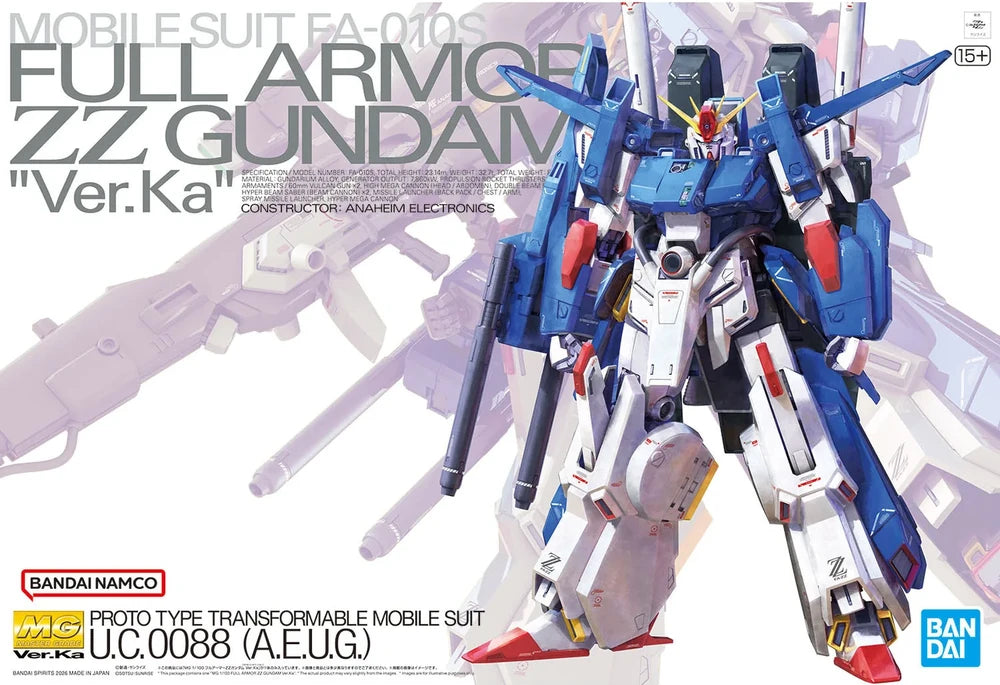 Bandai MG FA-010S Full Armor ZZ Gundam Ver.Ka