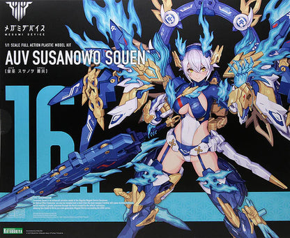 Kotobukiya Megami Device Auv Susanowo Souen w/ D House 1/12 Model Kit Mecha Girl Blue Version