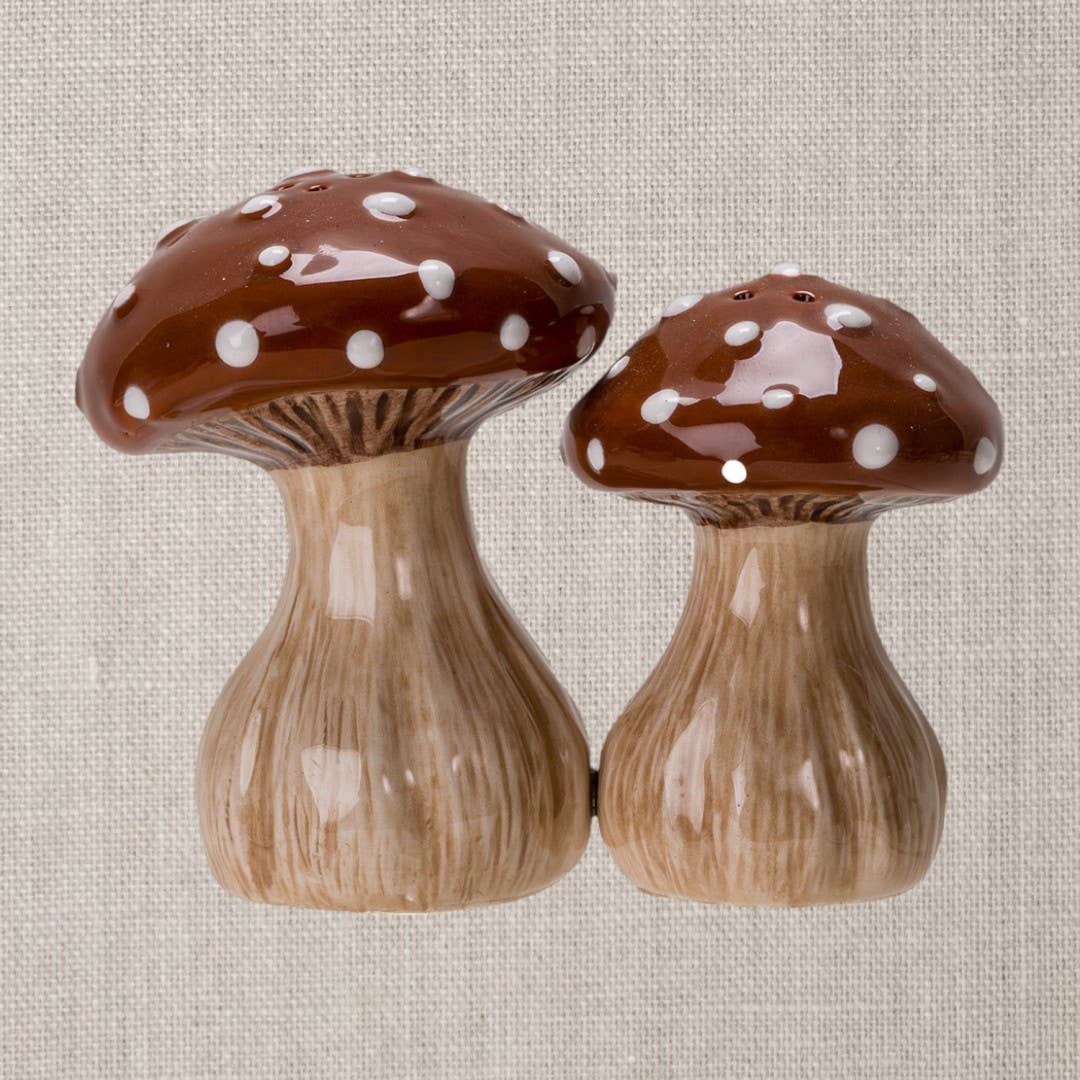 Toadstool Mushrooms Salt and Pepper Shaker Set