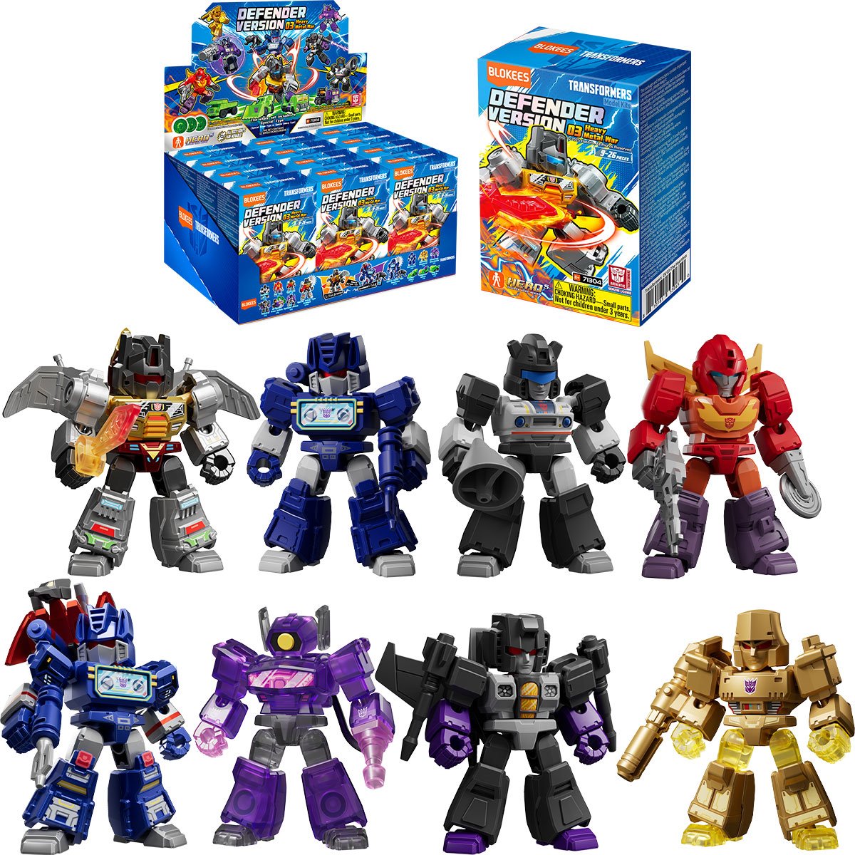 Transformers Defender Version 03 Heavy Metal War Blokees Mini Model Blind Box