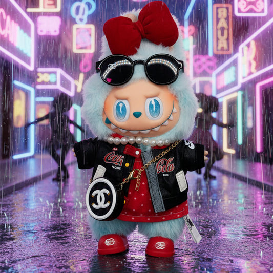 Labubu Cola and Chanel-inspired Outfit Set