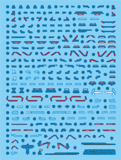 Delpi Decal Waterslide Decals for MG Narrative C-Packs Ver. Ka