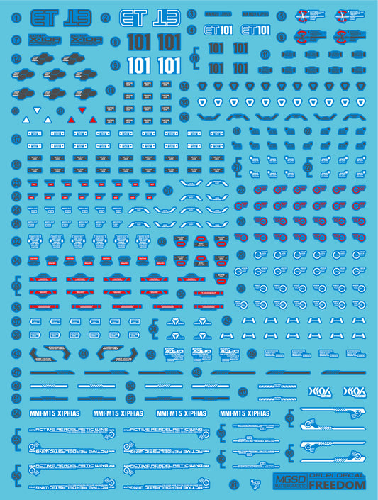 Delpi Decal Waterslide Decals for MGSD Freedom