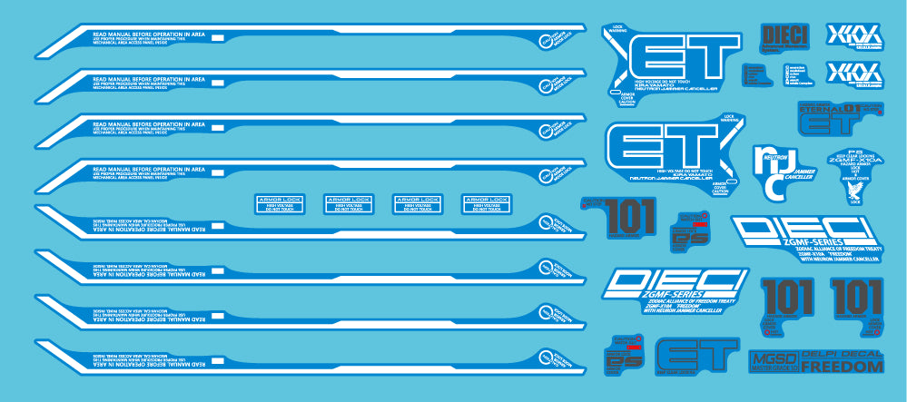 Delpi Decal Waterslide Decals for MGSD Freedom