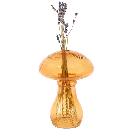 Orange Standing Mushroom Vase