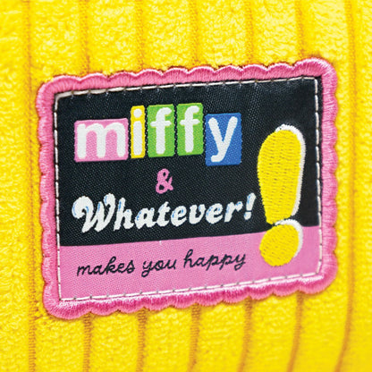 Whatever! Makes You Happy x Miffy Yellow Corduroy Crossbody Bag with Charm