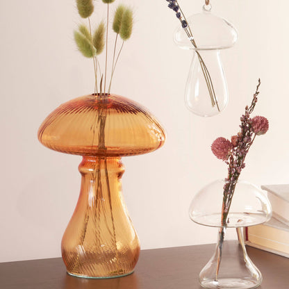 Orange Standing Mushroom Vase