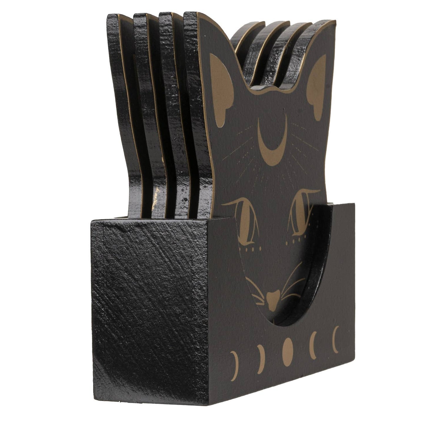 Black Cat Mystic Mog Drink Coasters Set