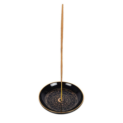Astrology Wheel Ceramic Incense Holder