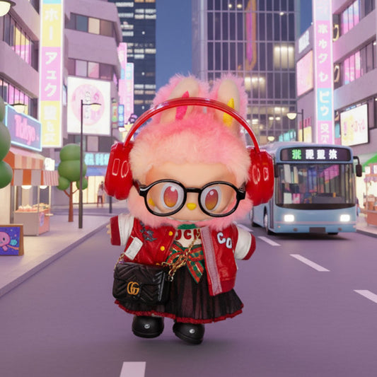 Labubu Red Gucci-inspired Outfit Set