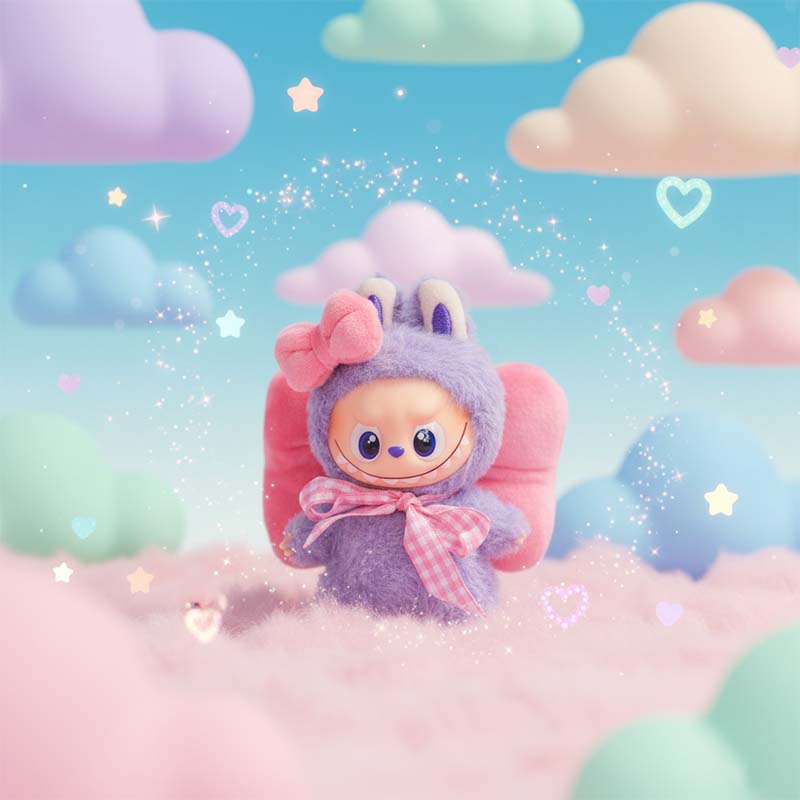 Mini Labubu Heart Wings Costume