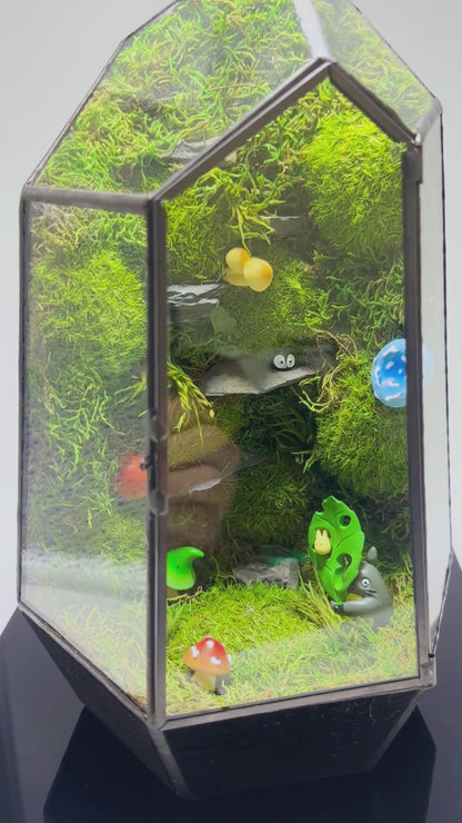 Totoro in Forest - Ghibli-inspired Preserved Moss Terrarium Home Decor
